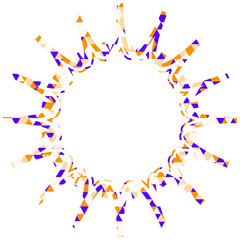ステンドグラス風吹き出し　三角形模様　ギザギザした形