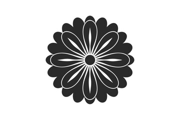 Fototapeta premium Flower icon vector silhouette illustration isolated on white background
