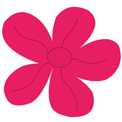 pink flower isolated on white