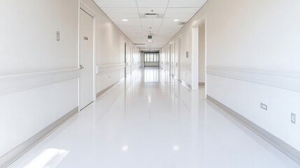 Empty Hospital Corridor