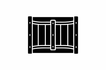 Folding Screen icon vector silhouette illustration isolated on white background