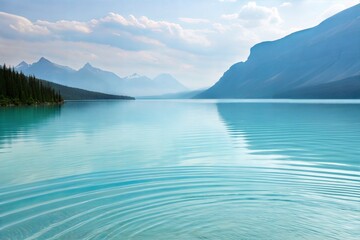 Obraz premium Serene Light Blue Water with Gentle Ripples and Reflections 