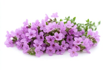 Pile of purple thyme herb