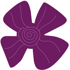 purple flower on white background