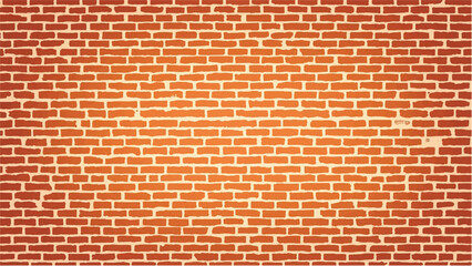 Brick wall background. Realistic brick wall vector illustration with detailed texture. Seamless brick wall.	