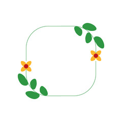 Flower Frame Green Organic