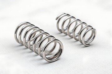 metal spring isolated on white background