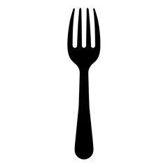 Fork icon vector silhouette illustration isolated on white background