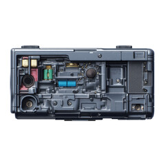 Fototapeta premium Old camcorder battery, on transparent background