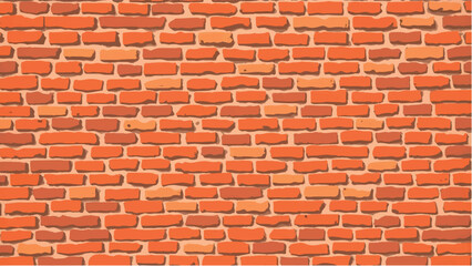 Obraz premium Brick wall background. Realistic brick wall vector illustration with detailed texture. Seamless brick wall. 