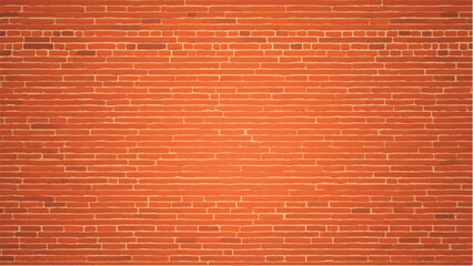 Brick wall background. Realistic brick wall vector illustration with detailed texture. Seamless brick wall.	