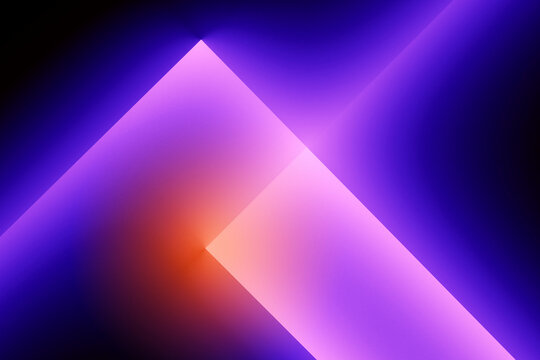 Abstract 3D rendering with geometric shapes and vibrant gradient colors