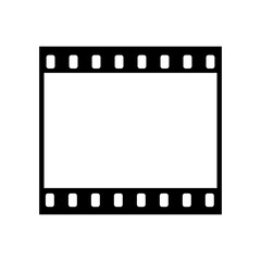Film strip frame. Cinema tape. Photo negative, filmstrip. Movie black seamless vector illustration on white background for cinema-themed projects, movie posters and photographic albums.