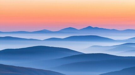 Majestic Mountain Range at Sunset