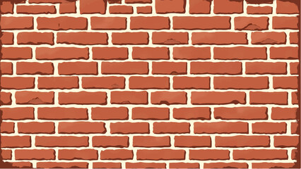 Brick wall background. Realistic brick wall vector illustration with detailed texture. Seamless brick wall.	