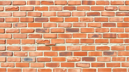 Brick wall background. Realistic brick wall vector illustration with detailed texture. Seamless brick wall.	