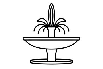 Fountain icon vector silhouette illustration isolated on white background