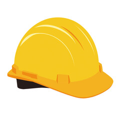 Fototapeta premium Construction hard hat in bright yellow color PNG image with transparent background 