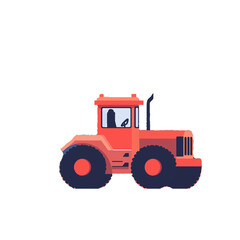 Tractor working in a field during sunny day