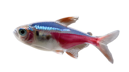 Fototapeta premium neon tetra fish on transparent