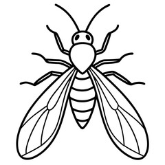 Elegant Firefly One-Line Vector Art