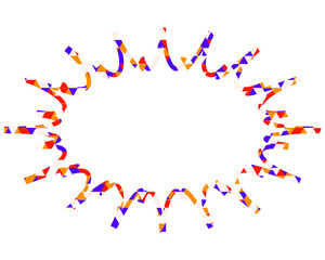 ステンドグラス風吹き出し　三角形模様　細長いギザギザした形