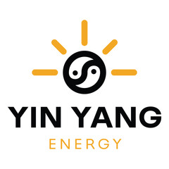 yin yang energy flat minimalist logo design