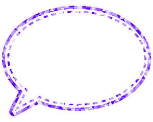 ステンドグラス風吹き出し　三角形模様　丸形