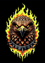 Intense Animals Portrait Surrounded by Fire V12