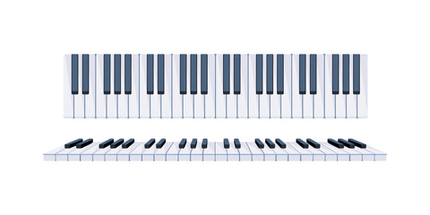 Piano keys forming a seamless pattern for music backgrounds