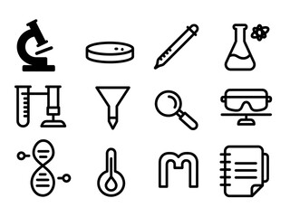 Obraz premium Science and Laboratory Icons