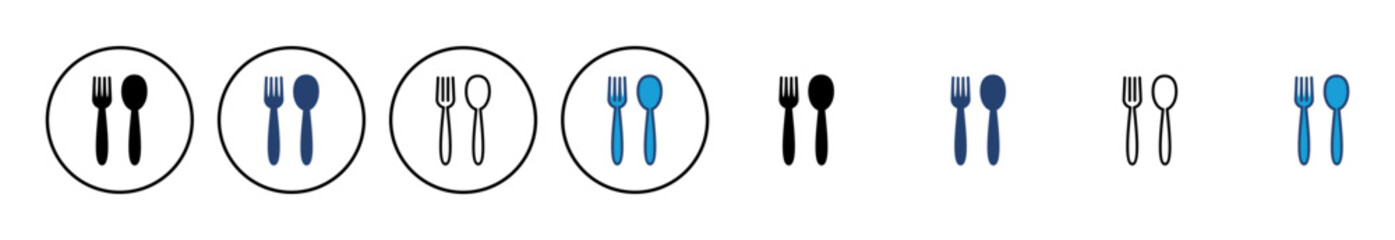 spoon and fork icon vector. spoon, fork and knife icon vector. restaurant icon