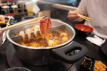 Food menu shabu restaurant hotpot 