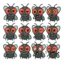 fly emotions set icons cartoon vector
vector set collection of cartoon animals illustration on white background
cartoon collection fly
Collection of 12 cartoon animals