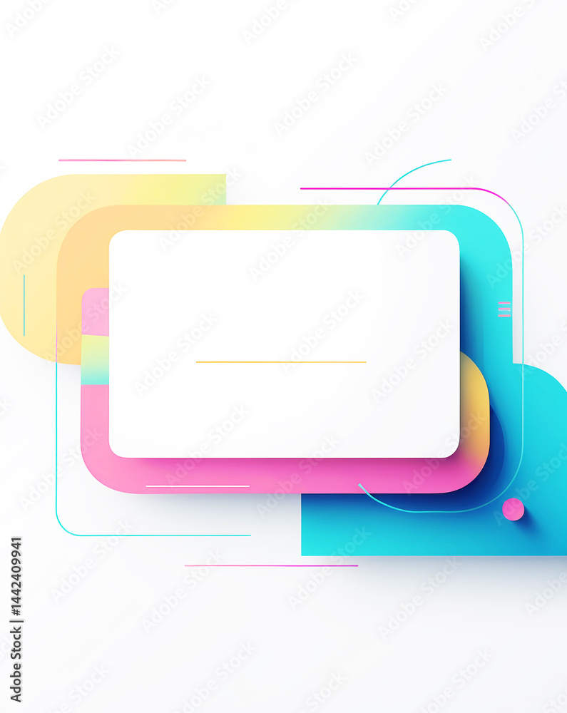 Poster abstract modern graphic design with a gradient color palette