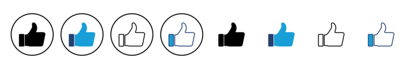 Thumbs up icon vector. Hand like. Like icon vector.