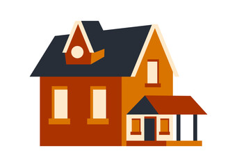 Cozy suburban house representing real estate, family life and property investment