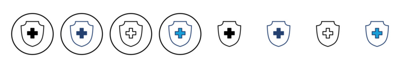 Health insurance icon vector. Insurance health document icon