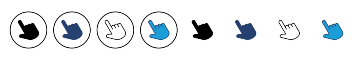 Hand cursor icon. cursor icon vector. hand cursor icon click