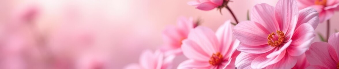 Fototapeta premium Soft pink floral abstract background Close-up pastel flower texture , petals, blossom