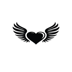 Fototapeta premium heart with wings