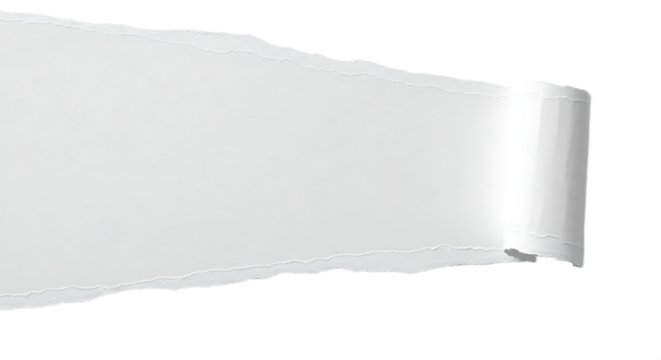 Curled White Paper Corner on Transparent Background