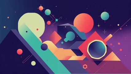 Geometric shapes and abstract designs that create a modern and futuristic look.