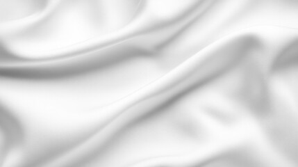 Fototapeta premium White, satin fabric background. Smooth and elegant texture of silk.