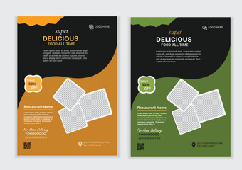 Creative Food & Resturant Flyer A4 Design templates