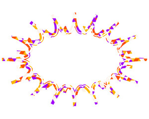 Fototapeta premium ステンドグラス風吹き出し 三角形模様 細長いギザギザした形