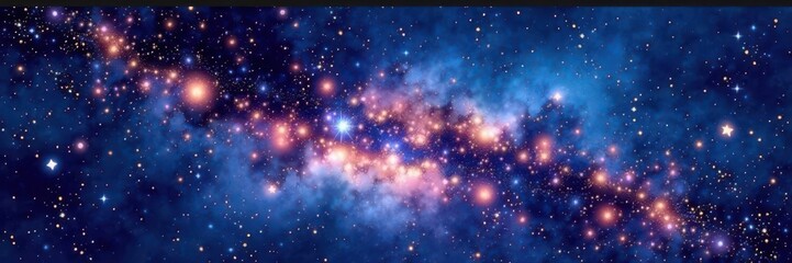 Obraz premium Elegant galaxy save the date cards; watercolor stars, gold sparkle, night sky, wedding invitation template, cosmic, greeting, romantic