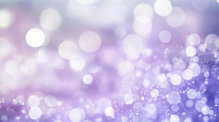 A dreamy lilac bokeh background with purple and iridescent glitter lig