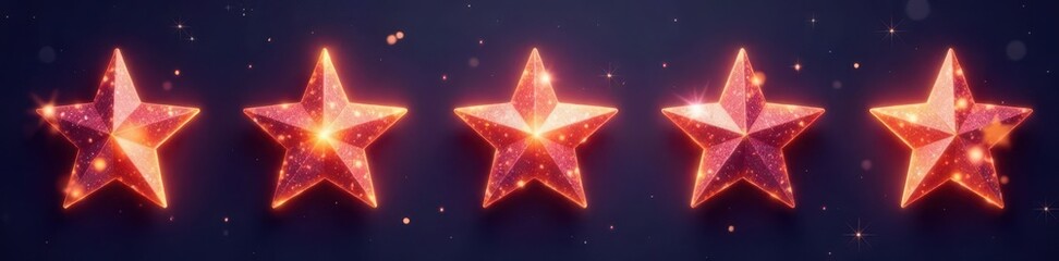 Realistic glowing star icons; celestial glitter & shine effects , night, rays