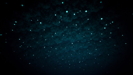 Glow Worm Cave Ceiling Resembling Starry Sky